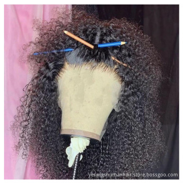 Yeswigs Cheap Full Hd 360 Lace Frontal Wig Cheap Afro Kinky Curly Raw Indian Virgin Human Hair Transparent Lace Front Wig Vendor